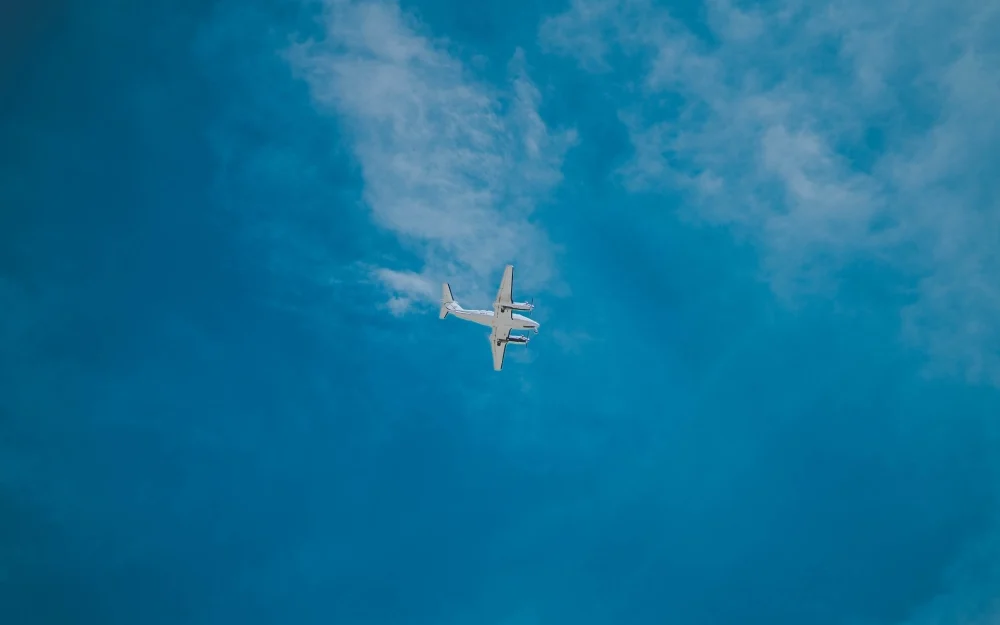plane in the sky